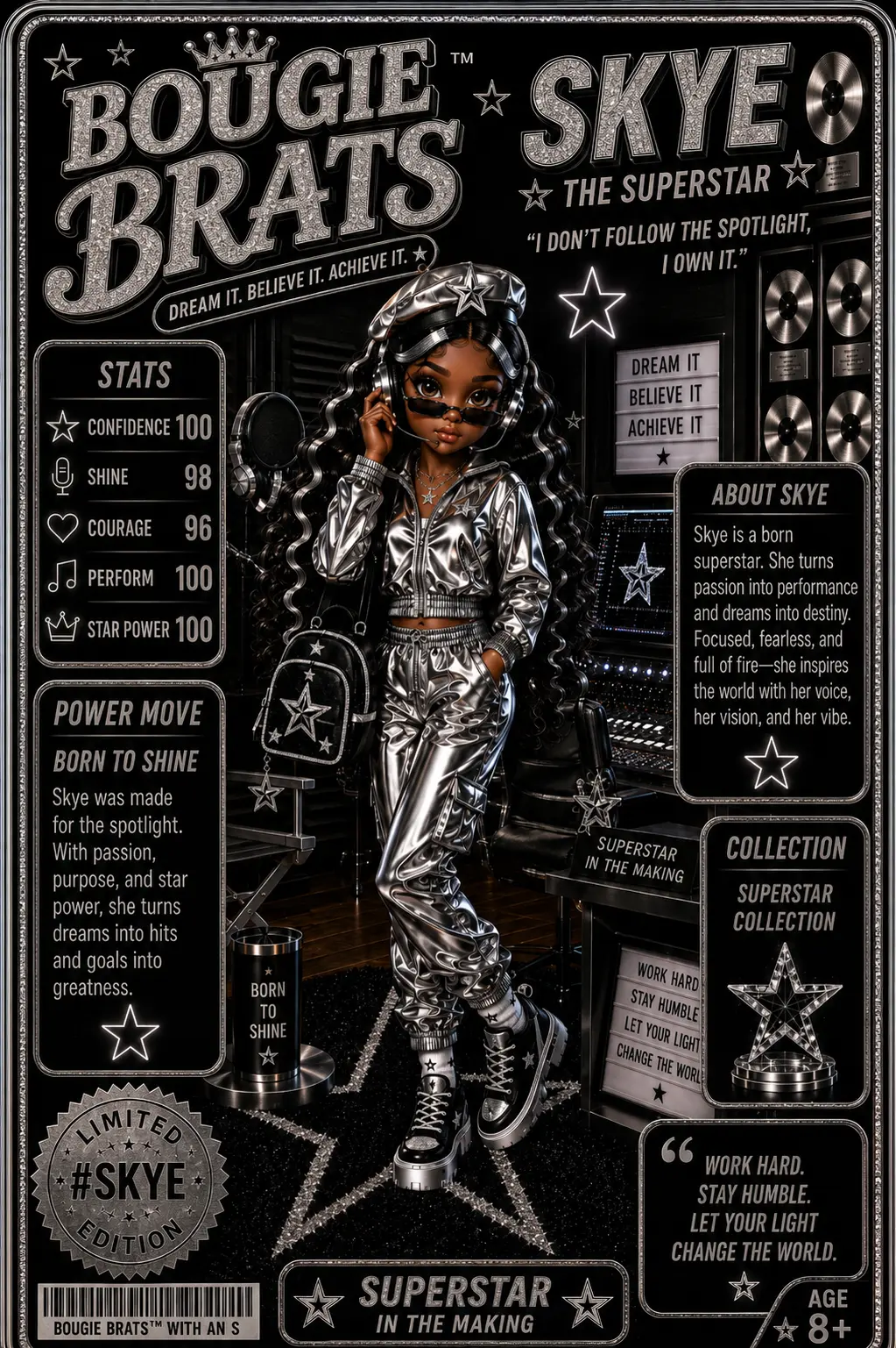 Skye, The Art Room Star, a Bougie Brats character