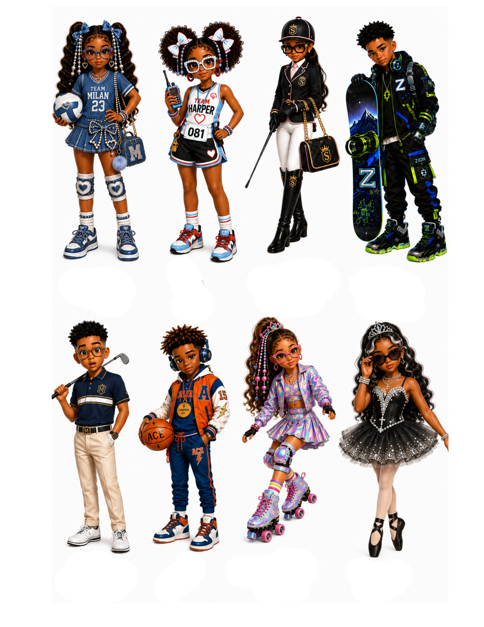 Champion sticker sheet