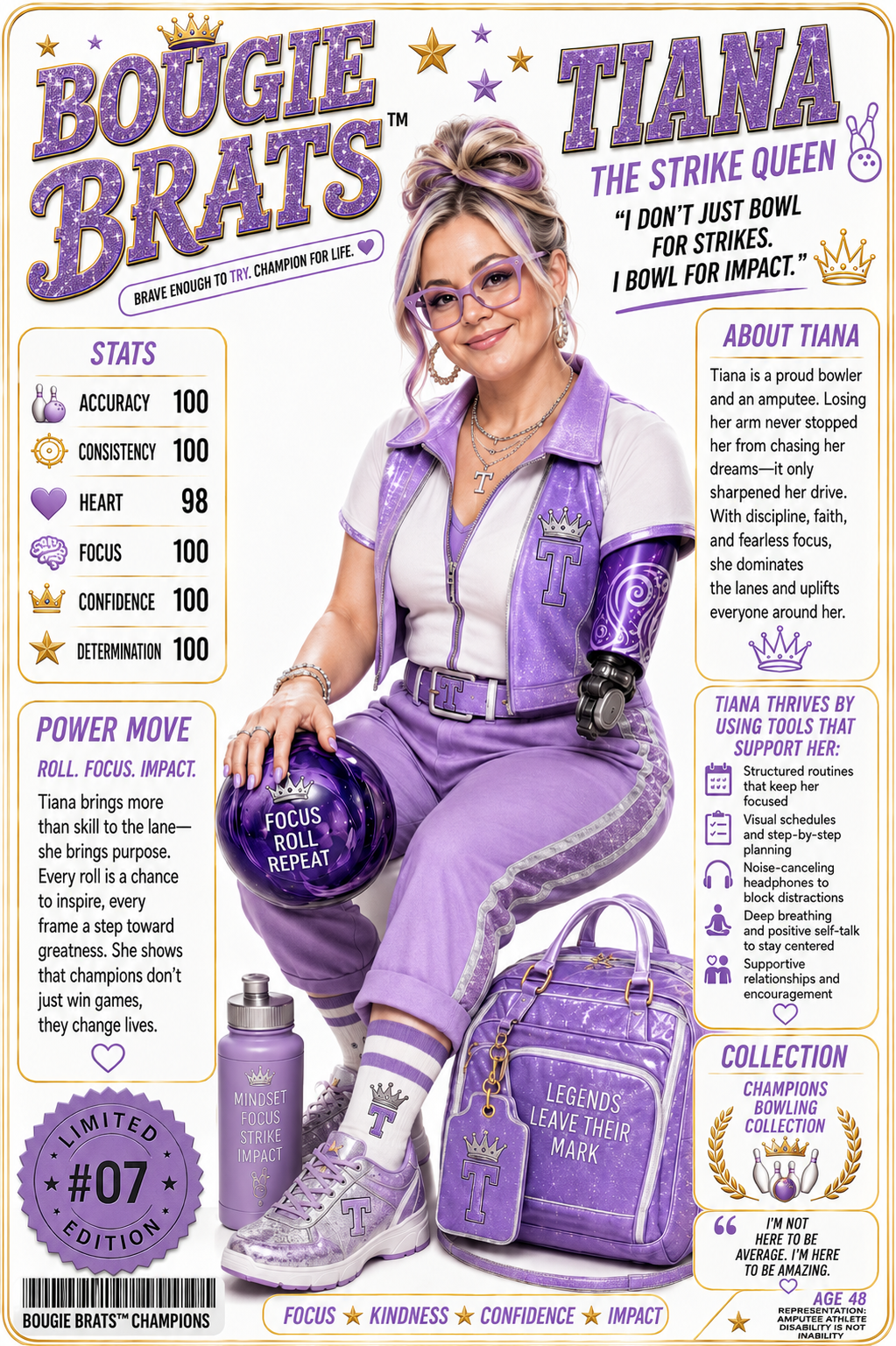 Tiana, The Strike Queen — Bougie Brats™ Champions profile card