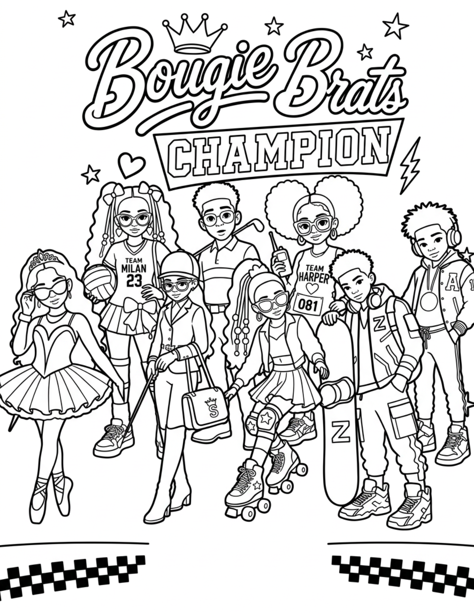 Champion coloring page