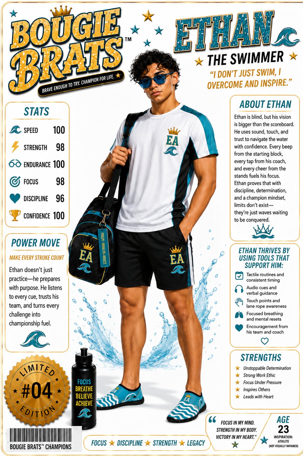Ethan, The Swimmer — Bougie Brats™ Champions profile card
